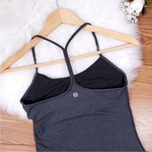 Lululemon Power Pose Tank Heathered Black (Light Support) A/B Cup, Size 2